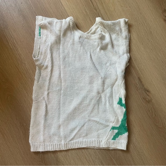 Vintage Funky Patterned Knit Sweater Vest - Picture 3 of 3